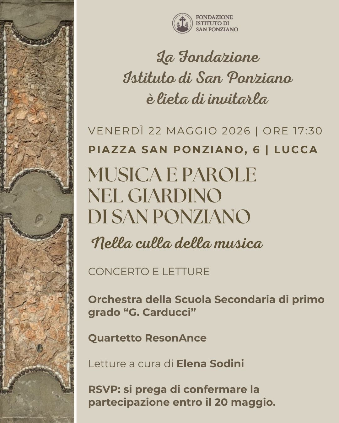 Invito al Concerto e Letture nella culla della Musica